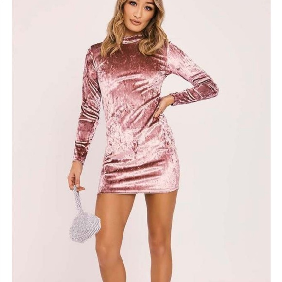 New pink Velvet dress size Small - Picture 3 of 4